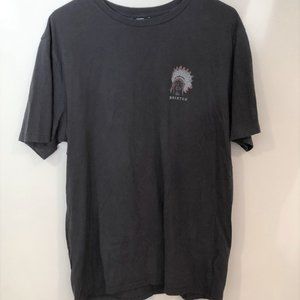 Brixton Men's Dark Blue Short-Sleeve T-Shirt XL